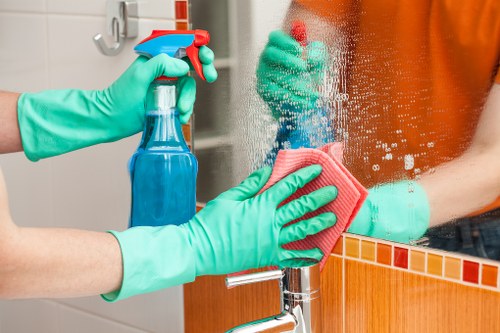 Professional mattress cleaning in a modern Dubai bedroom