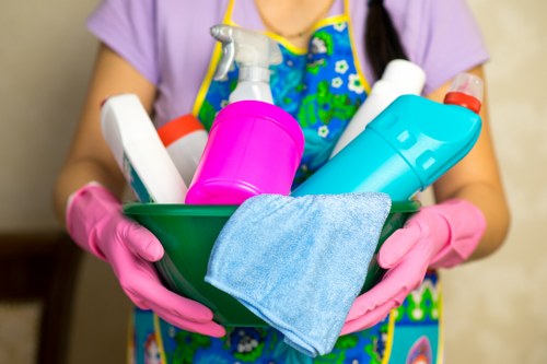 Professional upholstery cleaning in a modern living room