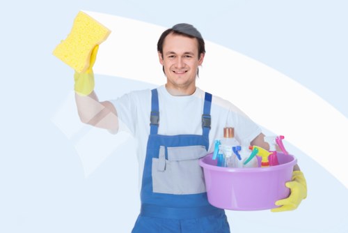 Kitchen domestic cleaning with sanitized surfaces