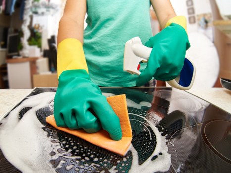 A freshly cleaned oven ready for use